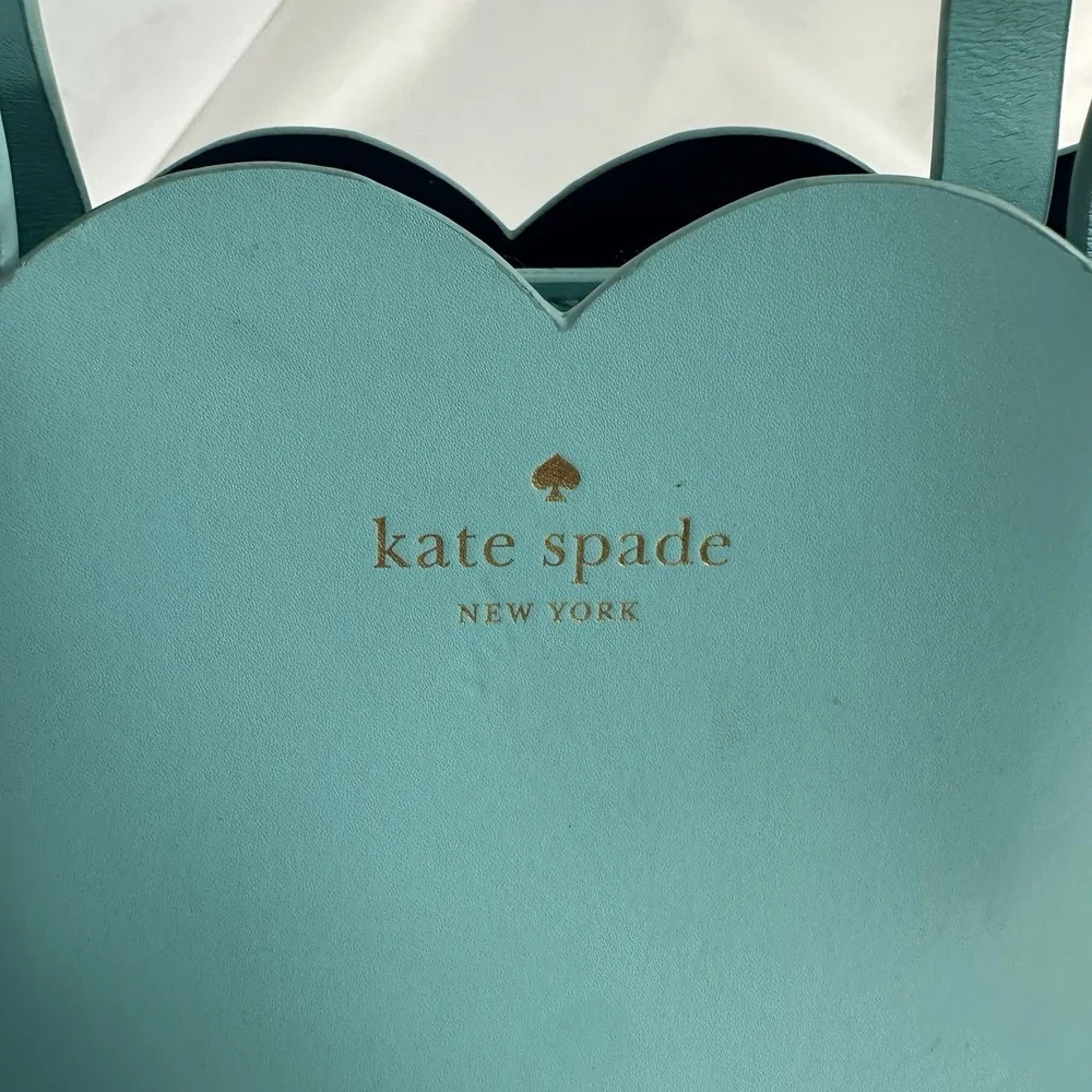 Authentic Kate Spade Light Blue Scalloped Satchel Handbag